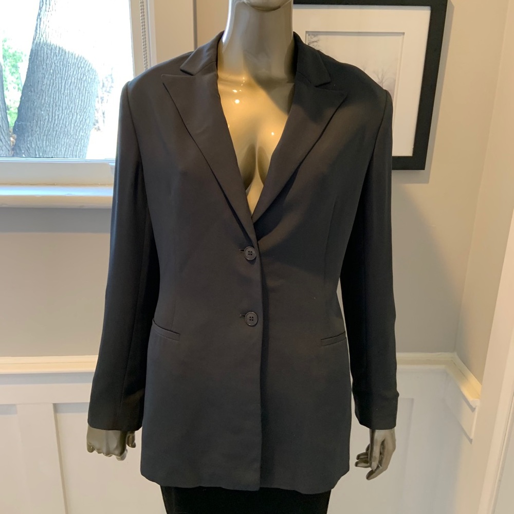 GIORGIO ARMANI GREY SILK JACKET  12 CHEST 42 Oversized